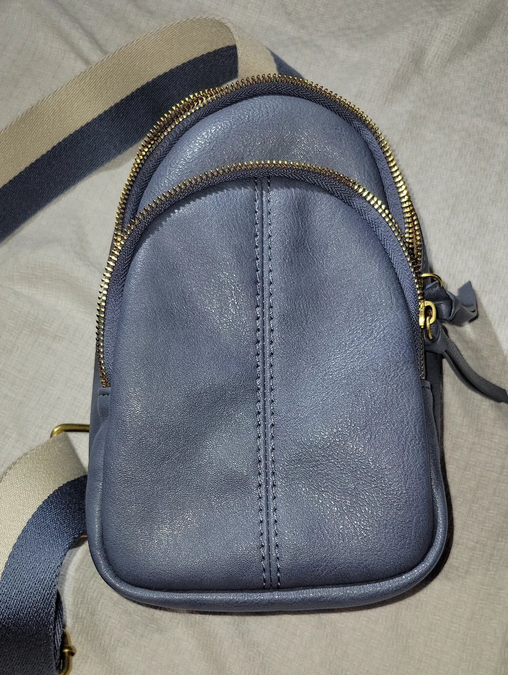 Kohl's Sonoma Blue Gray Crossbody Mini Backpack Mint Condition